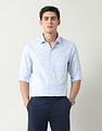 Arrow Horizontal Striped Manhattan Slim Fit Shirt