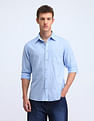 Flying Machine Slim Fit Solid Cotton Shirt
