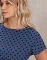 U.S. Polo Assn. Women Round Neck Polka Dot Print Dress