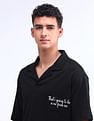 Flying Machine Typography Printed Relaxed Polo Shirt