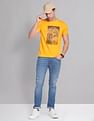 AD by Arvind Crew Neck Graphic Print T-Shirt