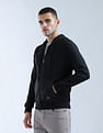 Flying Machine Hooded Solid Sweatshirt