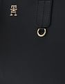 Tommy Hilfiger Solid Blue Pu Handbags