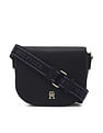 Tommy Hilfiger Textured Black PU Totes
