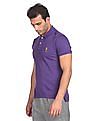 U.S. Polo Assn. Ribbed Collar Solid Polo Shirt