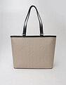 Tommy Hilfiger Logo Beige Pvc Tote Bag