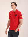 U.S. Polo Assn. Spain Flag Appliqued Pique Polo Shirt