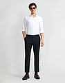 Arrow Newyork Carson Tapered Fit Self Design Trousers