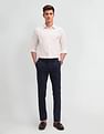 Arrow Newyork Solid Dobby Slim Fit Trousers
