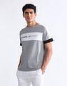 USPA Active Brand Embossed Slim Fit T-Shirt