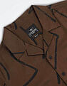Flying Machine Cuban Collar Printed Holiday Shirt