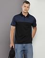Calvin Klein Colour Block Mix Media Polo Shirt