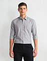 Arrow Manhattan Slim Vertical Striped Cotton Shirt